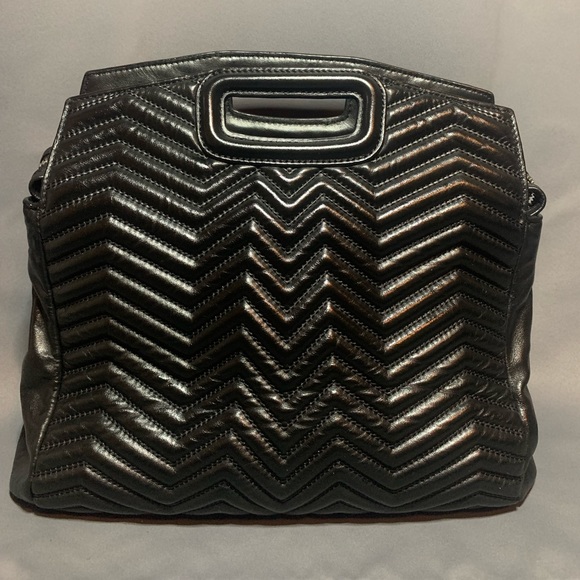 Maje PARIS Zig Zag Quilted Leather Tote - Picture 12 of 12